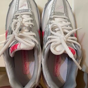 Nike Metallic Silver and Hot Pink Sneakers